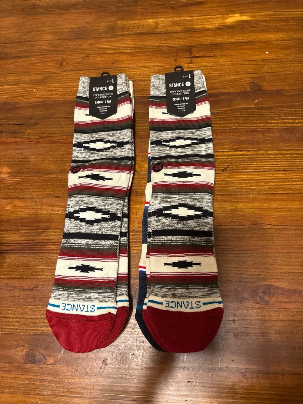 Stance Menās Large Crew Patterned Socks 2pks
